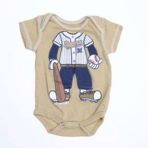 Brewers Boys Tan Onesie size: 0-3 Months